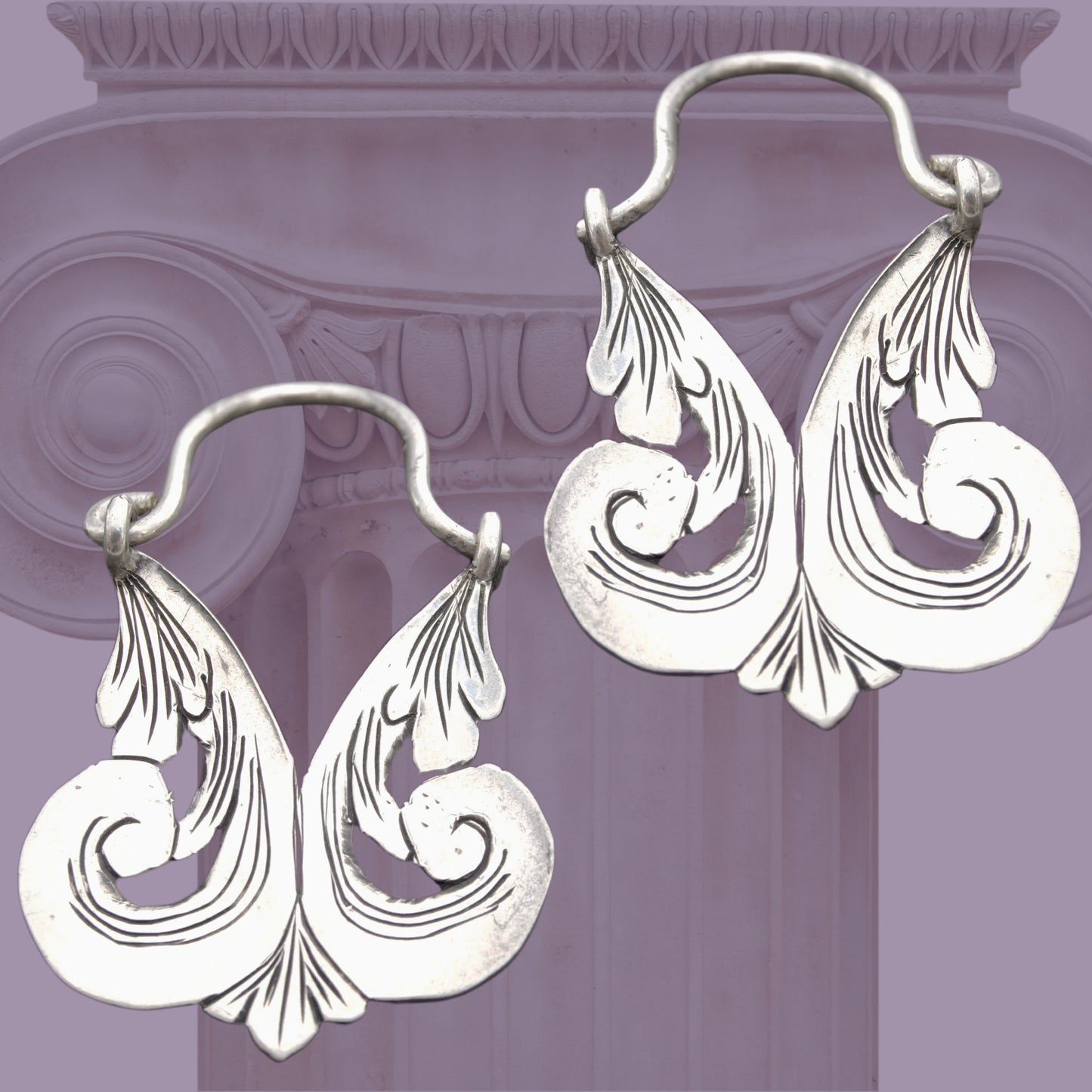 Firenze Scroll Hoops