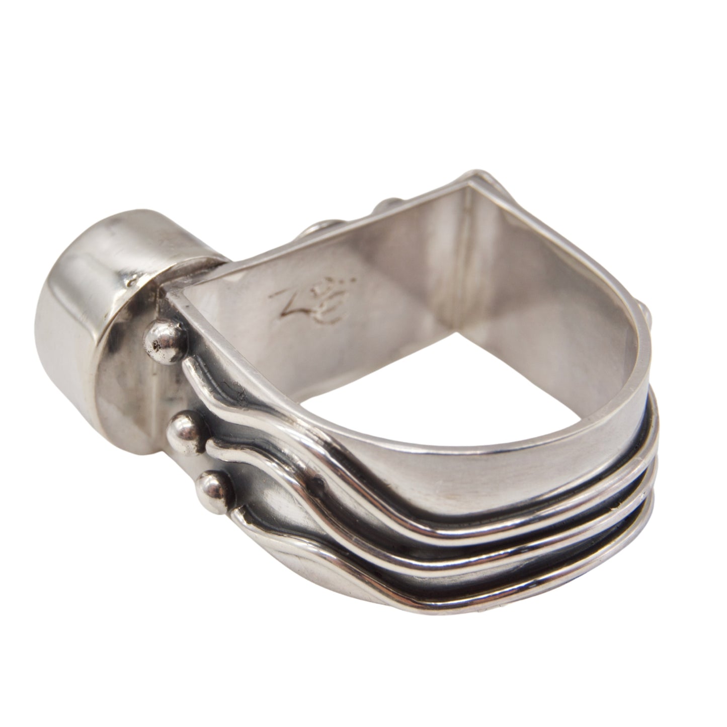 Abstract Alchemy Ring-Blue Mexican Opal
