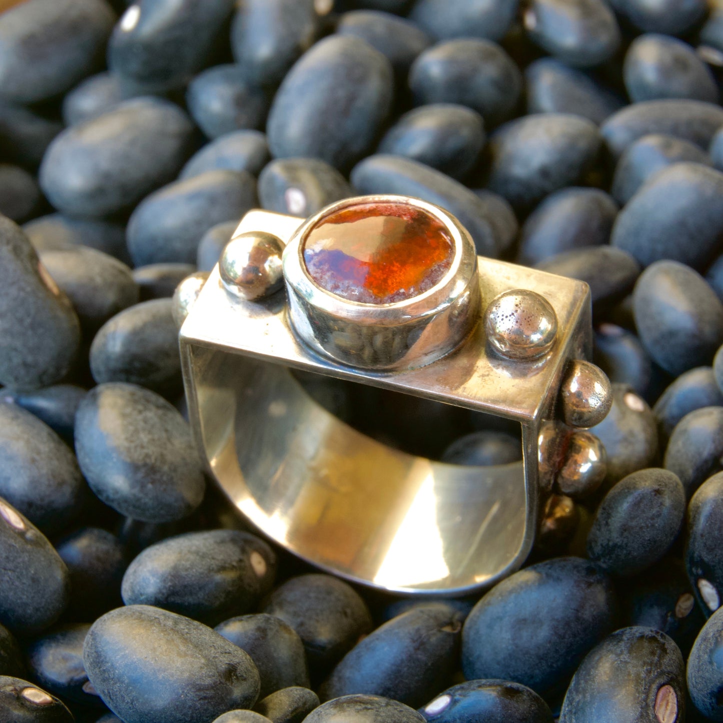 Rebel's Flame-Fire Opal Ring