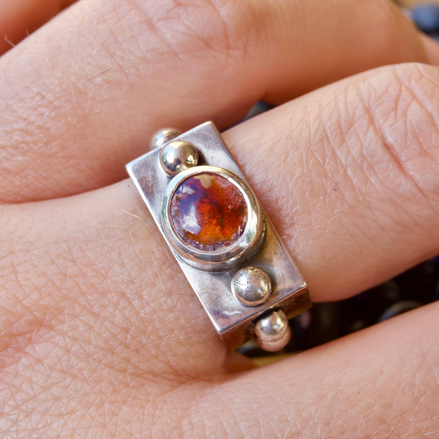 Rebel's Flame-Fire Opal Ring