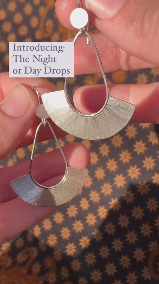 Night or Day Drops-Reversible Earrings