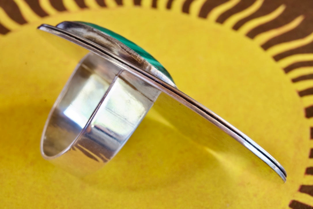 Malachite Ripples Ring