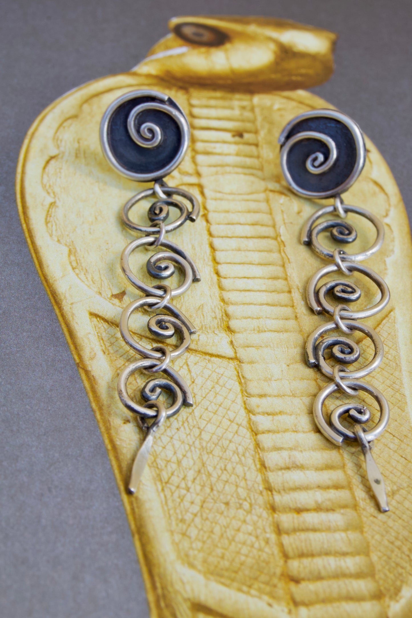 Spiraling Dangly Earrings