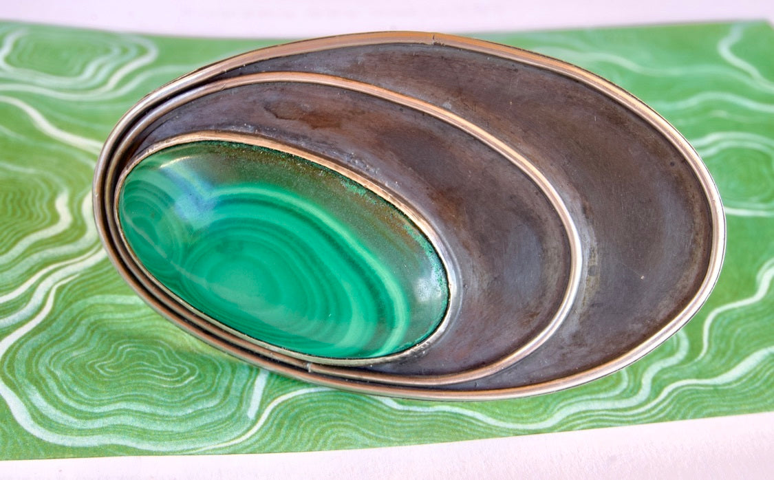 Malachite Ripples Ring