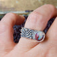 Abstract Alchemy Ring-Blue Mexican Opal