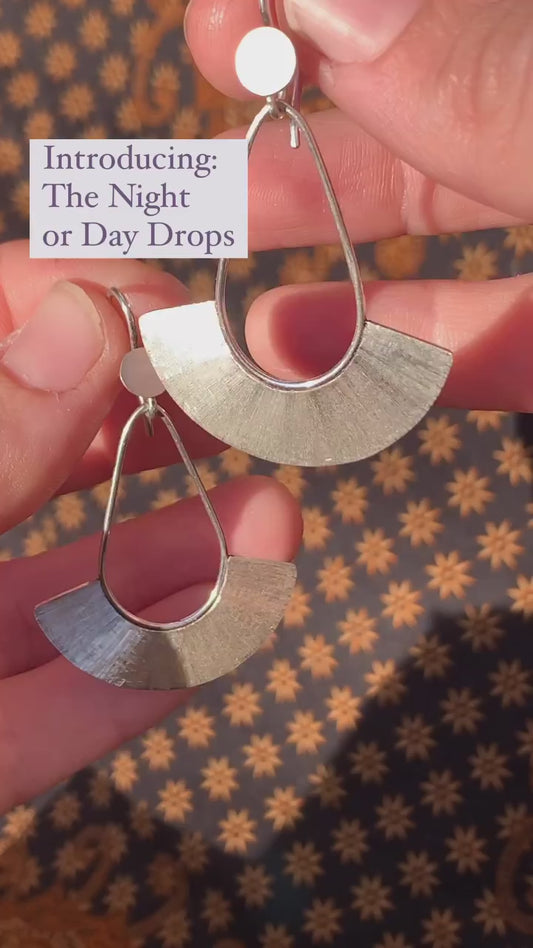 Night or Day Drops-Reversible Earrings