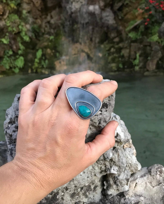 Ripples Chrysocolla Ring