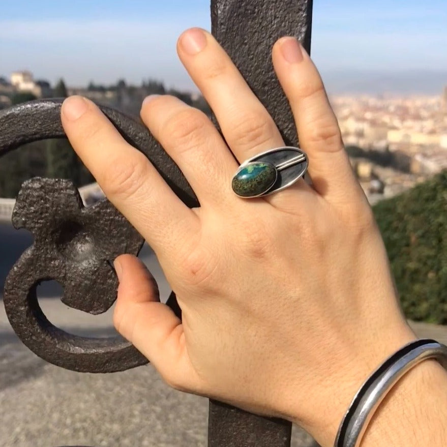 Cicada Chrysocolla Ring