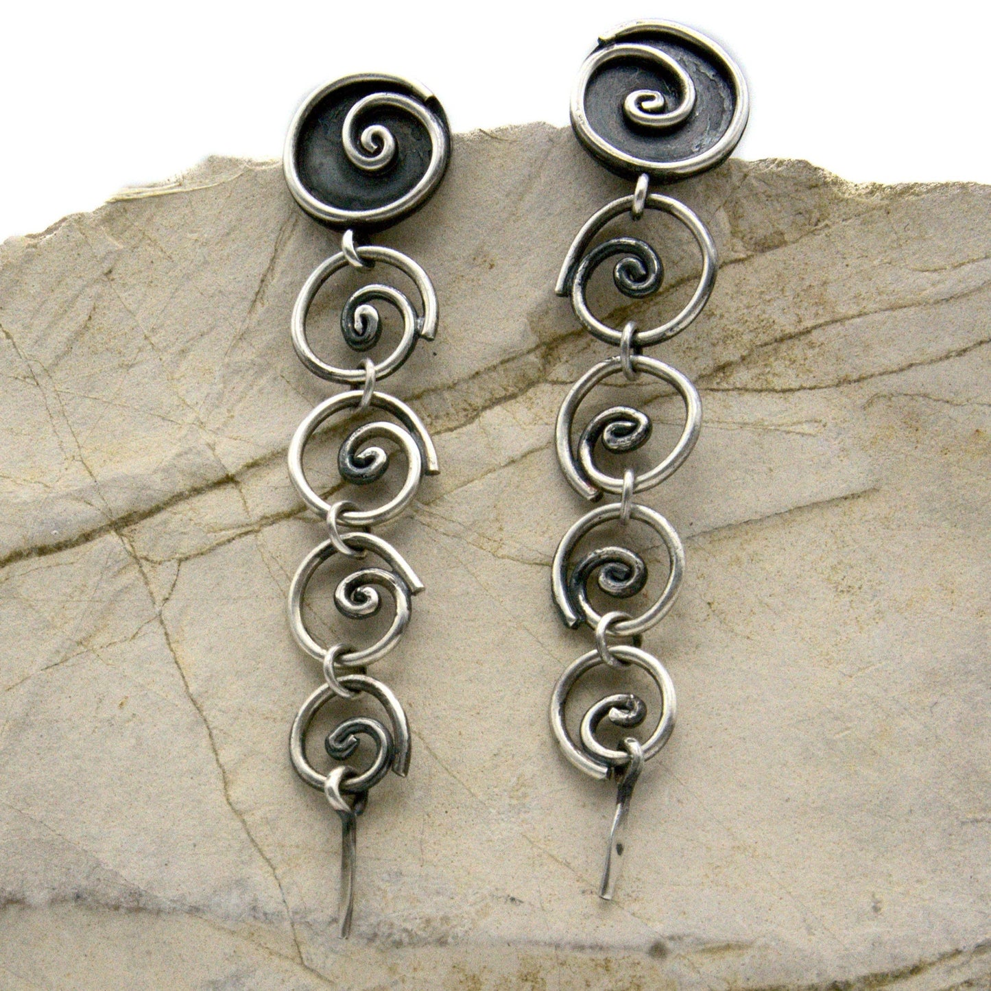 Spiraling Dangly Earrings